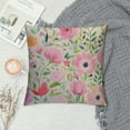 thumbnail image 2 of Nawypu  Watercolor Flowers Print Farmhouse Décor Colorful Vintage Floral Decorative Throw Pillow Cover Sofa Couch, 2 of 5