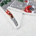 thumbnail image 5 of Christmas Sherpa Throw Blanket, Xmas Theme Throws, Plush Fleece Couch Blanket |Super Soft, Comfy, Cozy, Fluffy, Warm | ch,Truck Truck, 5 of 6