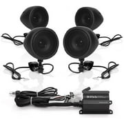 BOSS Audio Systems MCBK470B 3 Weatherproof Bluetooth Motorcycle Speakers Compact Amplifier