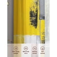 thumbnail image 6 of Oil Painting Yellow Grey Sheer Curtains 45 Inch Length 2 Panels Set for Living Room/Bedroom, Abstract Modern Street Grunge Art Curtain Sheers Drapes Rod Pocket Curtains Window Treatment 52''x45''x2, 6 of 7
