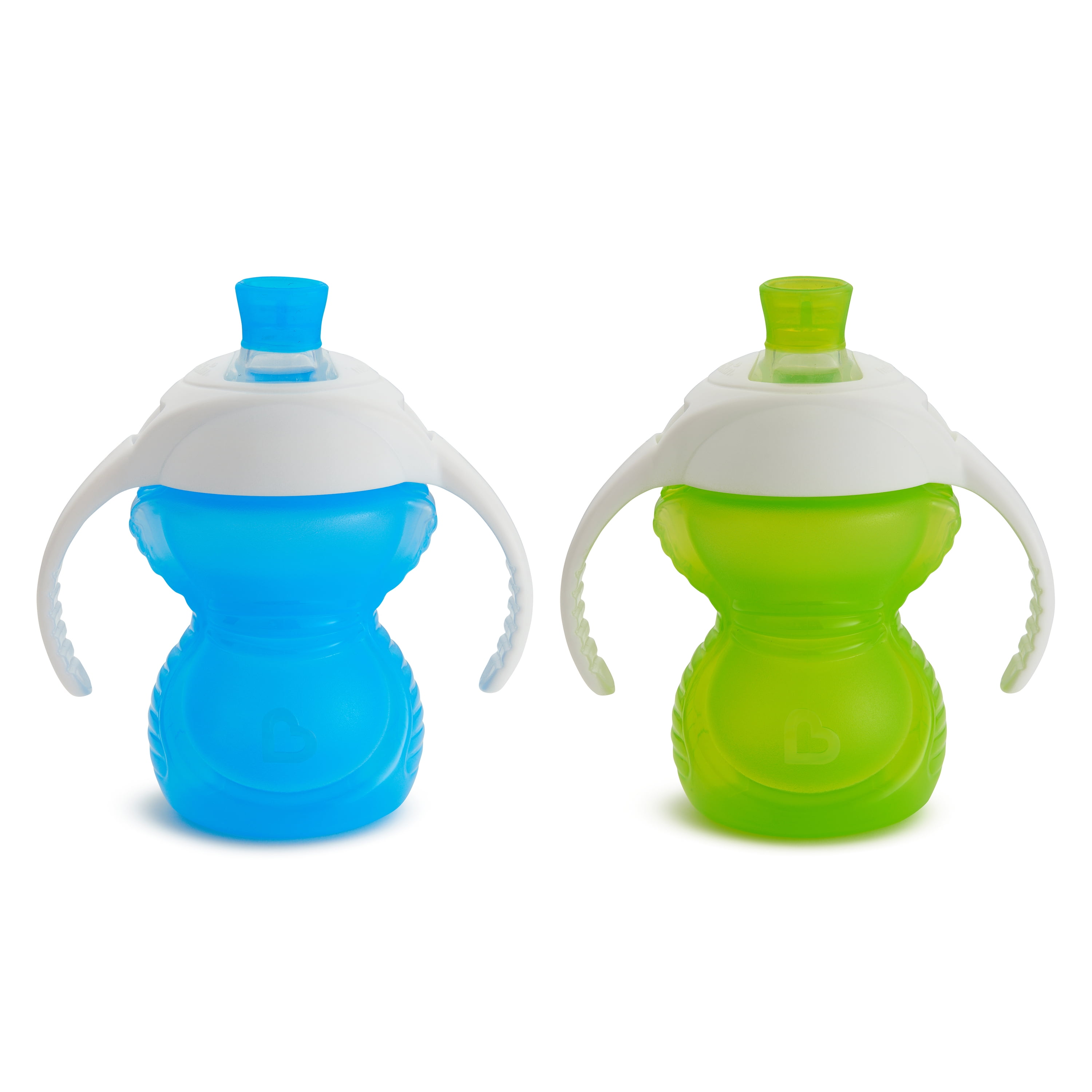 Munchkin Click Lock Bite Proof Soft Spout Trainer Cup, 7 oz, Blue/Green 2 Count