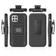 thumbnail image 2 of Case for Apple iPhone 12/iPhone 12 Pro Case with Tempered Glass Screen Protector Belt Clip Holster Defender Rugged Shock Proof Armor Heavy Protection Phone Cover with Magnetic Mount Plate [Black], 2 of 6