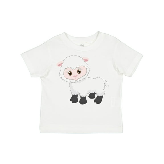 Inktastic Cute White Lamb Boys or Girls Toddler T-Shirt