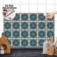 thumbnail image 6 of 24 PCS Mandala Style Tile Sticker, 7.87x7.87 Inch(20x20cm) Traditional DIY Murals, Tile Waterproof Oil Proof Removable Decals for Bathroom & Kitchen Backsplash Oil Proof Wall Stickers, 6 of 8