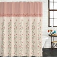thumbnail image 2 of Spring Pink Floral Shower Curtain, Waterproof Shower Curtains for Bathroom, Vintage Farmhouse Flowers Art Washable Fabric Bathtub Curtain Set Bath Decor with 12 Hooks Extra Long 72"x96", 2 of 8