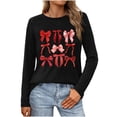 thumbnail image 2 of BLTIBY Valentine Shirts for Women Love Heart Printed Sweater Fashion Casual Crewneck Long Sleeve Pullover Sweatshirts Blouse Valentines the Day Tops Black 2 XL, 2 of 5