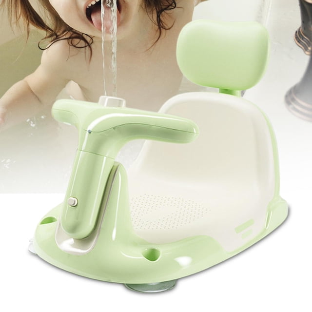 Asiento de baño con ventosa para sentarse en la silla de bañera antideslizante para de 6 meses en adelante Verde Hugo Asiento de baño