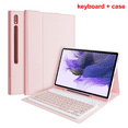 thumbnail image 1 of For Samsung Galaxy S7 FE Keyboard Case Full Cover For Galaxy Tab S8 S7 Plus Ultra S6 Lite A8 Tablet Protection Case Keyboard English Pink S7 Plus 12.4 inch, 1 of 6