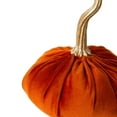 thumbnail image 2 of Glitzhome  Set of 3 Orange/White/Green Fall Velvet Pumpkins for Thanksgiving, 2 of 5