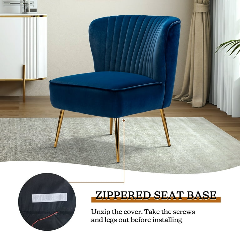 Blue velvet chair dunelm clearance