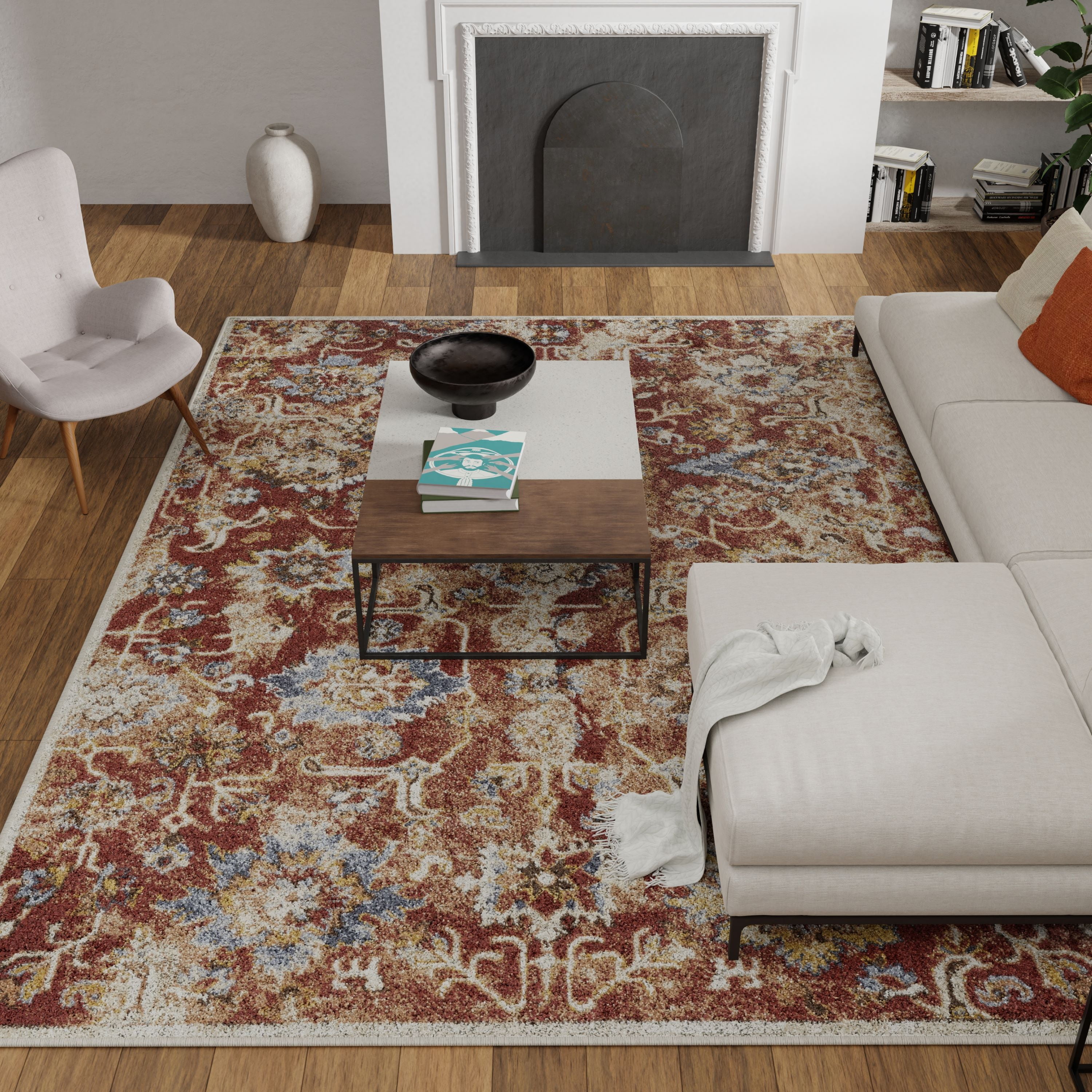 Loomaknoti Alsbrooke Amibell 3' x 5' Red Persian Indoor Accent Rug