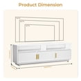 thumbnail image 5 of Ktaxon Mid-Century TV Stand with LED Light, 63" Wood Fluted Entertainment Center Storage Cabinet with 3 Doors & 2 Open Shelves, Media Console for Bedroom, Living Room, White, 5 of 8