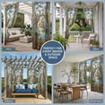 thumbnail image 5 of 1 Panel Outdoor Curtains for Patio Waterproof 54"x84", Vintage Cranes Weatherproof Privacy Outsides Curtains, Country Retro Chic Glass Flower Textured Grommet Thermal Drapes for Cabana Porch Pergola, 5 of 8