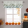 thumbnail image 6 of Valances for Windows Autumn Thanksgiving Fall Pumpkin Rod Pocket Short Curtain for bathroom living room bedroom Green Buffalo Plaid 1 Panel 42x12in, 6 of 9