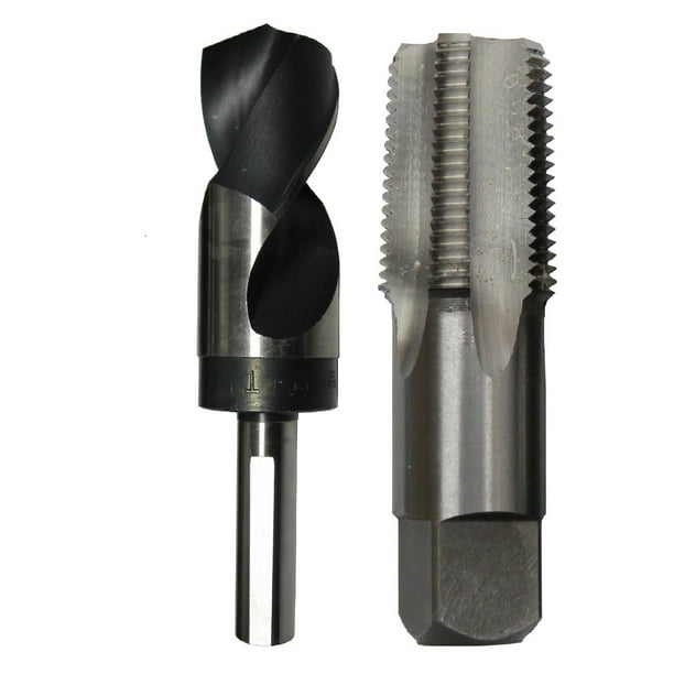 3/4" Carbon Steel NPT Tap and 59/64" High Speed Steel Drill Bit