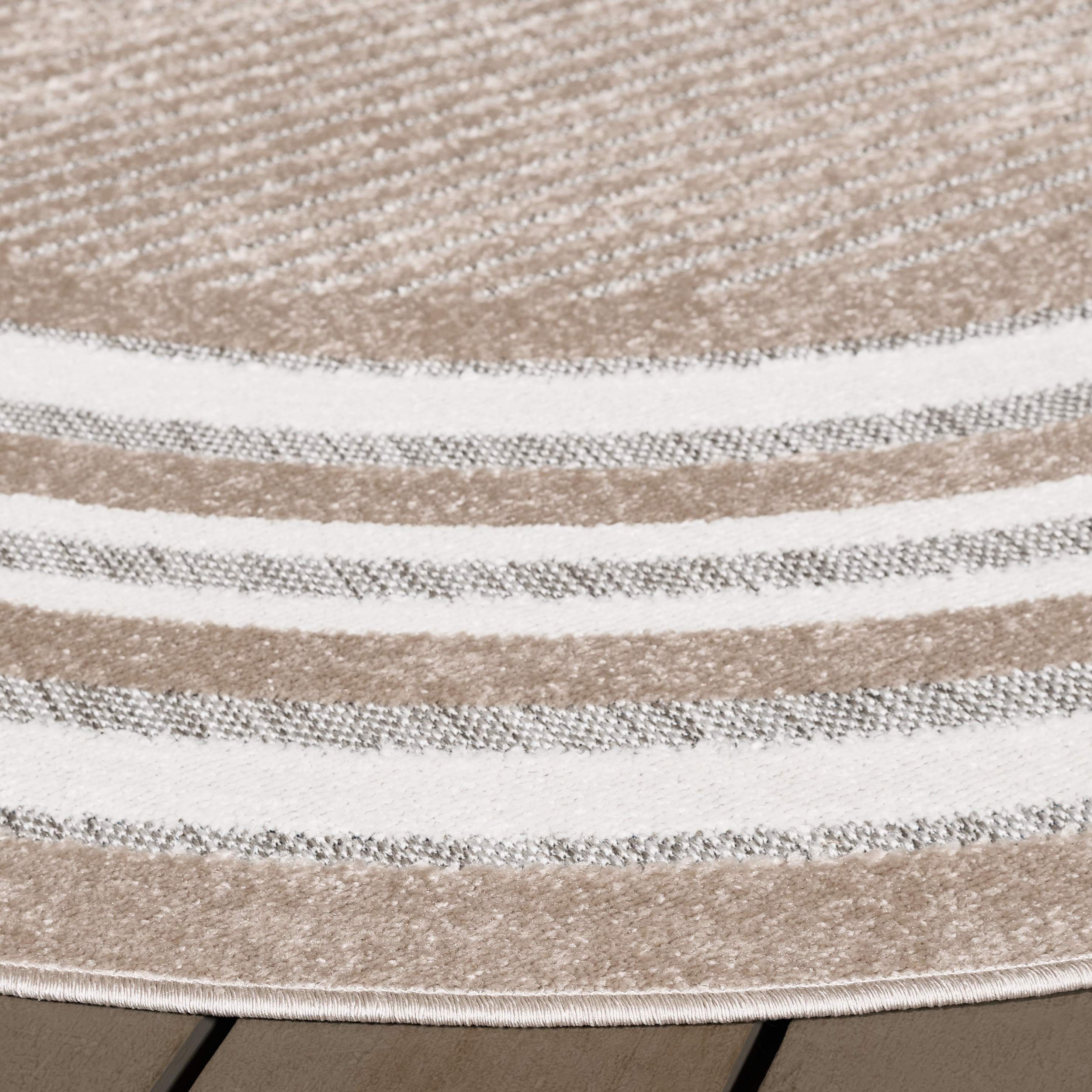 Safavieh Cabana Henry Striped Indoor/Outdoor Area Rug, Beige/Ivory, 6'7" x 6'7" Round