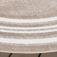 thumbnail image 4 of Safavieh Cabana Henry Striped Indoor/Outdoor Area Rug, Beige/Ivory, 6'7" x 6'7" Round, 4 of 15