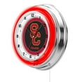 thumbnail image 2 of University of Southern California 19" Double Neon Wall Clock, 2 of 5