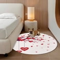 thumbnail image 2 of Red Valentines Day Round Area Rug 5Ft Washable Circle Rugs for Living Room Bedroom, Red Love Heart Tree Non-Slip Carpet Floor Mats Indoor Outdoor Carpet Runner Aesthetic Home Decor, 2 of 8