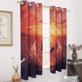 thumbnail image 2 of Blackout Curtains for Bedroom Sunset Jumping Dolphin Full Room Darkening Grommet Curtains for Living Room,Thermal Insulated Ombre Drapes, 2 of 7