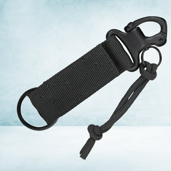 FRCOLOR  Key Fob D Climbing Chain Exercise Keychains Ring Waist Belt Black