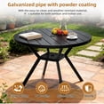 thumbnail image 6 of Zidtia 42" Round Outdoor Patio Dining Table, All-Weather Metal Patio Table with Adjustable Umbrella Hole, Weather Resistant Patio Furniture, 6 of 10