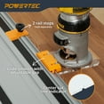thumbnail image 6 of POWERTEC Router Guide Rail Adapter for DeWalt DWP611 and DCW600B Fixed Base Trim Routers - Compatible with Powertec, Makita, Festool, Milwaukee, Kreg ACS, WEN, Triton, Ridgid Guide Rails, 72019N, 6 of 7