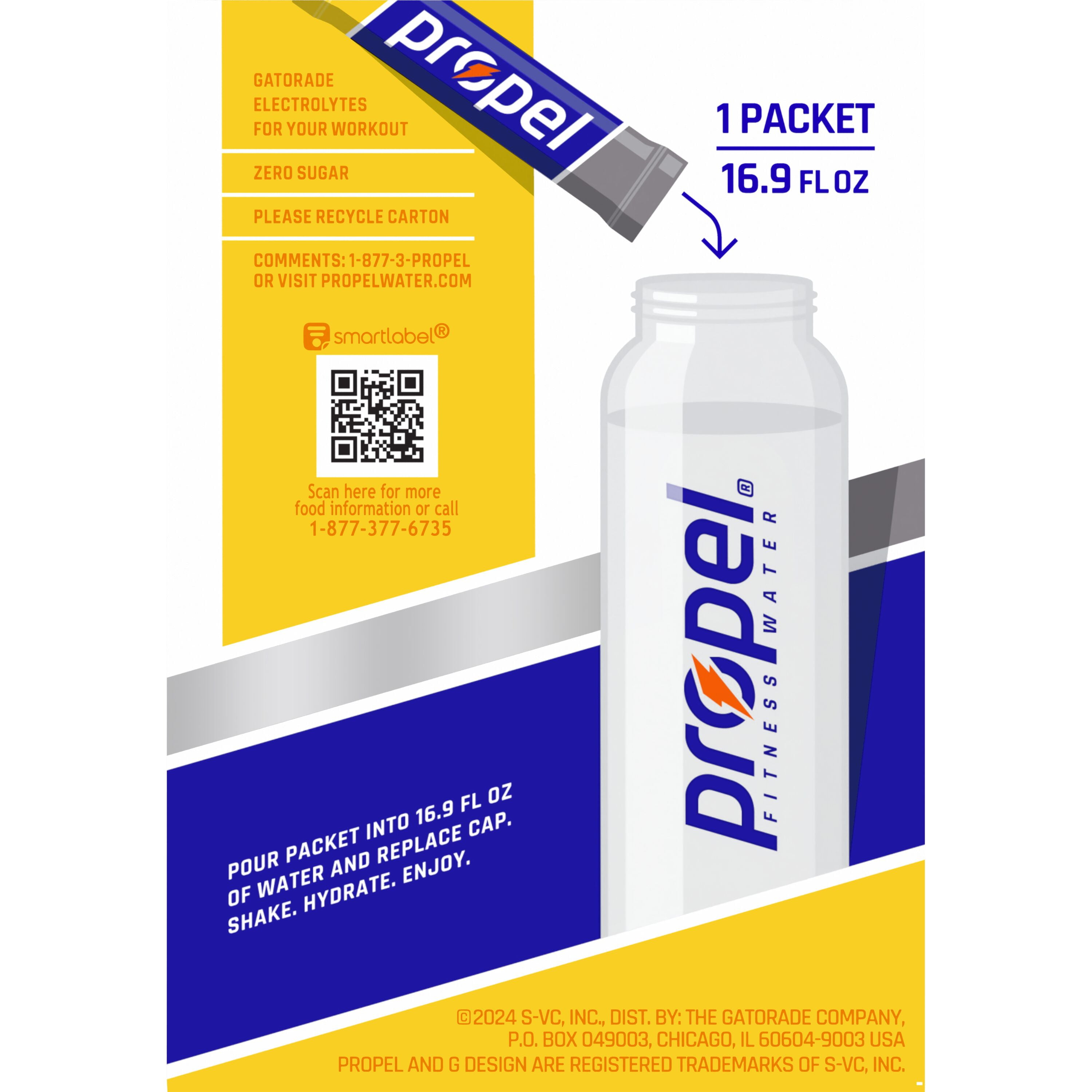 (3 pack) Propel Beverage Powder Mix with Electrolytes 16 oz., Lemon, Pk10 01090