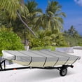 thumbnail image 6 of EPOTOOR 14 FT 600D Marine Grade Heavy Duty Trailerable Boat Cover Replacement for Jon Boat Grey, 6 of 6
