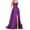 Purple, variant on Wedding Guest Formal Occasion Dresses Elegant Satin Velvet Evening Dresses for Women Pocket Side Slit Party Gown Long Maxi Dress Pink S
