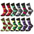 thumbnail image 2 of Falari Men Dress Socks 12 Pairs Assorted Colors Argyle Size 10-13, 2 of 6
