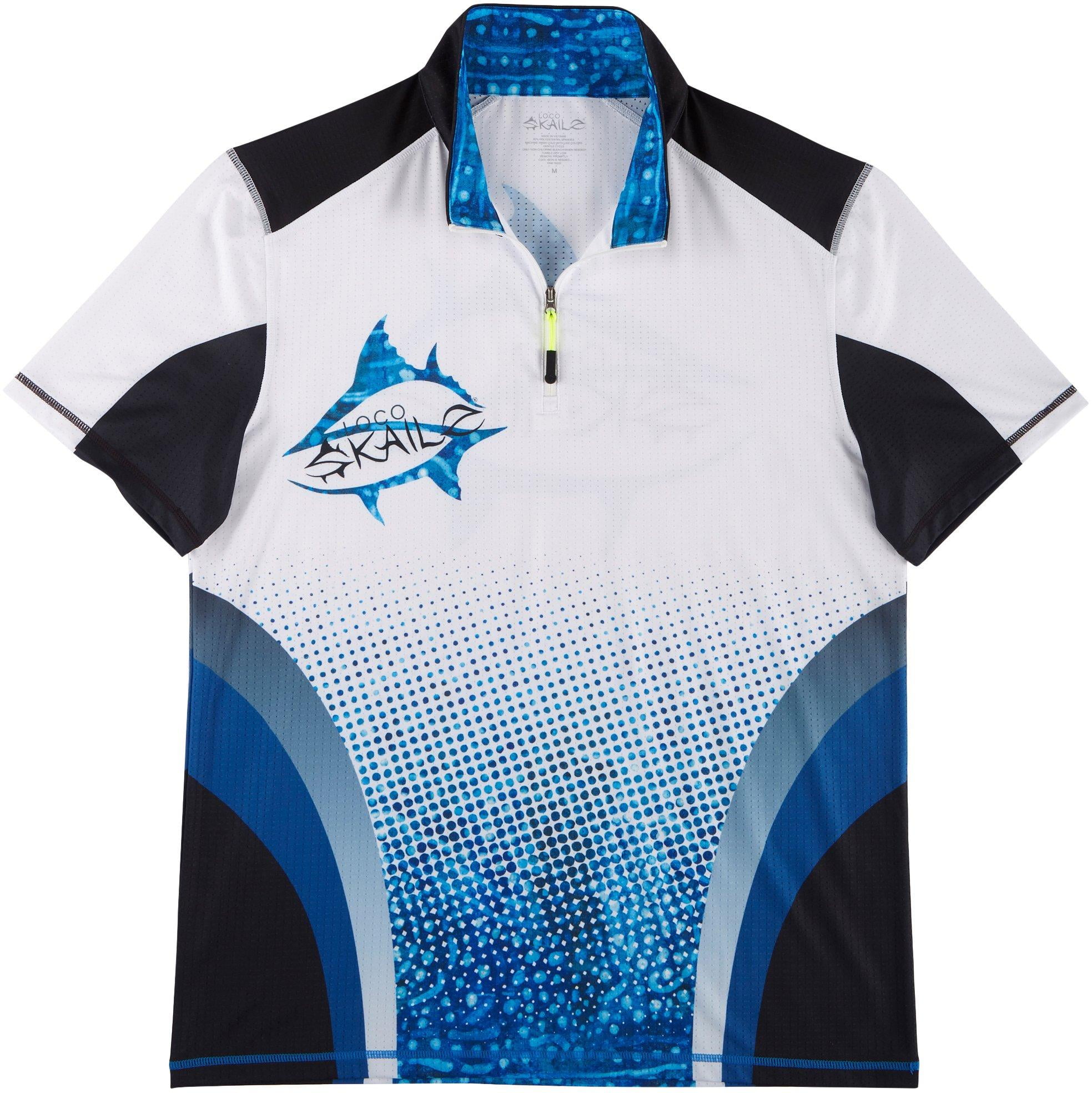Loco Skailz Loco Skailz Mens Whale Shark Quarter Zip Short Sleeve