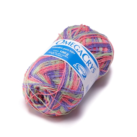 OMEGACRYS [100grs] 2 of 2 - by Omega - Fine Crystal Yarn great for all crafts - Color 63 - Funky Garden 271
