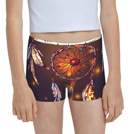 Pofeuu Beautiful Dreamcatcher1 Print Soft Cotton Girls Boyshort panties Toddler Underwear-Medium