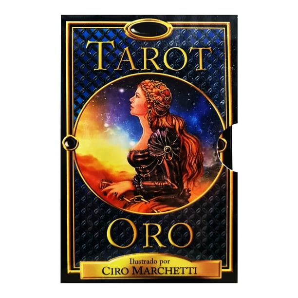 Tarot Rider Waite Dorado – Baraja Plastificada de 78 Cartas + Manual Digital – Cartas de Tarot Premium para Lectura Espiritual GRUPO EDITORIAL TOMO Tarot Oro Plastificado 78 Cartas + instructivo manual en español