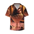 thumbnail image 2 of Lsque Colorful Cake Ice Cream print Men's Cuban Collar Short Sleeve Shirt Summer Beachwear Casual Button Down Fashionable Vacation Leisure Shirt-Small, 2 of 7