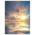 thumbnail image 2 of Sunset Over Sea avec Réflexion - Art Mural Moderne sur Toile, 2 of 3