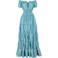 thumbnail image 1 of Zhitunemi Disfraz renacentista para mujer, vestido medieval de camisola, camisetas campesinas irlandesas debajo del vestido, 1 of 4