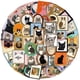 thumbnail image 2 of Paquete de pegatinas con marco de retrato de gato, 50 unidades, dibujos animados creativos, 2 of 2