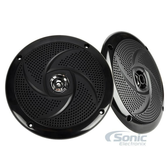 Belva BMS65SB - Black 200W Shallow 6.5" Marine Speakers