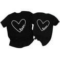 thumbnail image 4 of WREESH Romantic Men's Short Sleeve T-Shirt Valentine's Day Letter Print for Couples Black, 4 of 9