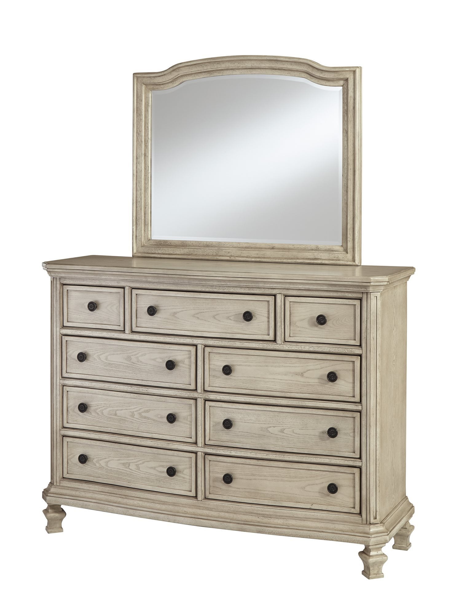 Ashley Furniture Demarlos Dresser Mirror Parchment White