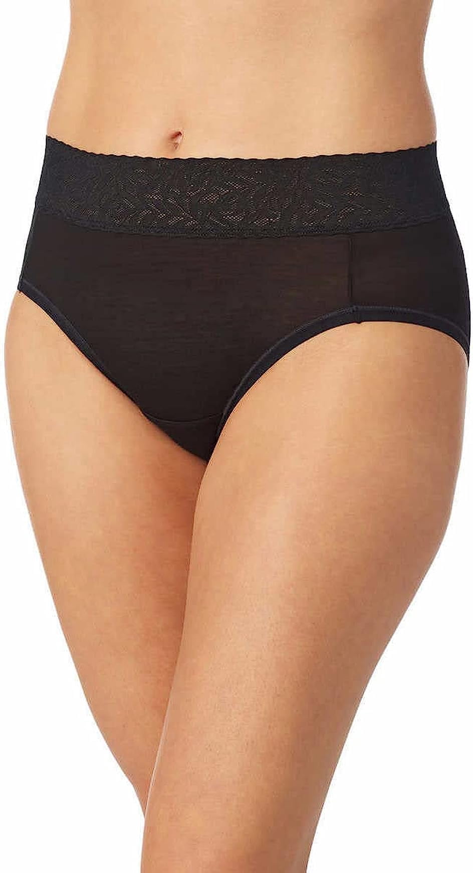 Carole Hochman Midnight Ladies' Comfort Hi-Cut, 5-pack Size: M, Color: Black