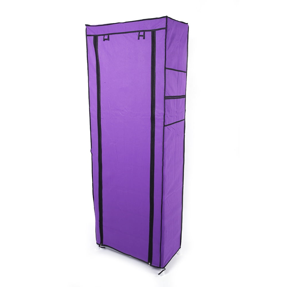 Shoes Rack with Cover, paproos 10 Tier Shoes Organizer, Fabric Sneaker Rack with Dustproof Nonwoven Fabric Cover, Room-saving Shoe Storage Cabinet for Entryway, Free Standing Tall Shoe Holder, Purple