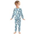 thumbnail image 6 of FORMRS Long Sleeve Top and Pants Pajama Set for Niños 2-Piece Sleepwear, Sizes 18M-8Y, Easter Eggs, 6 of 6
