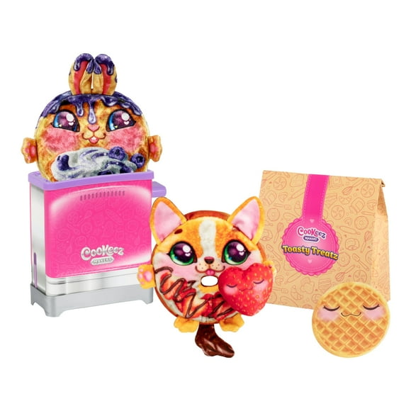 Cookeez Makery Grille-Pain Toasty Treatz avec Peluche Parfumée - 2 Pack; Créez une Amie en Peluche Douce et Moelleuse. Pop-in-Bread et Découvrez une Peluche Surprise Pop Up!