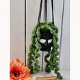 thumbnail image 3 of CHUANK Handmade Crochet Cool Car Rearview Mirror Pendant Halloween Skull Head Hanging Ornament Car Interior Room Decorations Holiday Gift, 3 of 6