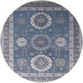 thumbnail image 1 of Ahgly Company Machine Washable Indoor Round Industrial Modern Azure Blue Area Rugs, 8' Round, 1 of 7