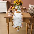 thumbnail image 5 of Table Runners 70 Inches Long, Fall Pumpkins Cotton Linen Kitchen Dining Coffee Table Runner for Party Home Decor, Thanksgiving Maple Leaf Sunflower Tabletop Dresser Scarves Runner Decor 13x70 Inch, 5 of 9