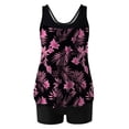 thumbnail image 5 of Rotm Tankini With Shorts Tankini Swimsuit for Women Tummy Control Bathing Suits with Skirt Two Piece Drawstring Tank Top with Swimdress Pink,L, 5 of 6